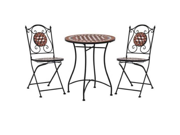 Mobilier de bistro 3 pcs mosaïque Carreau céramique Terre cuite jardin mobilier d'extérieur terrasse