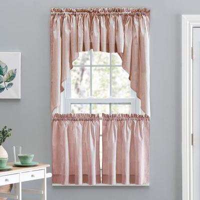 A. L. Ellis Inc Dupont Striped Tier Pair, 56 x 24, Brick