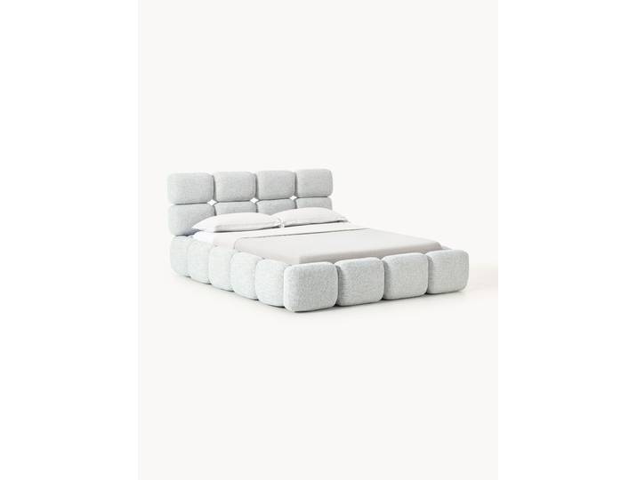 Polsterbett Tayla aus Bouclé mit Stauraum