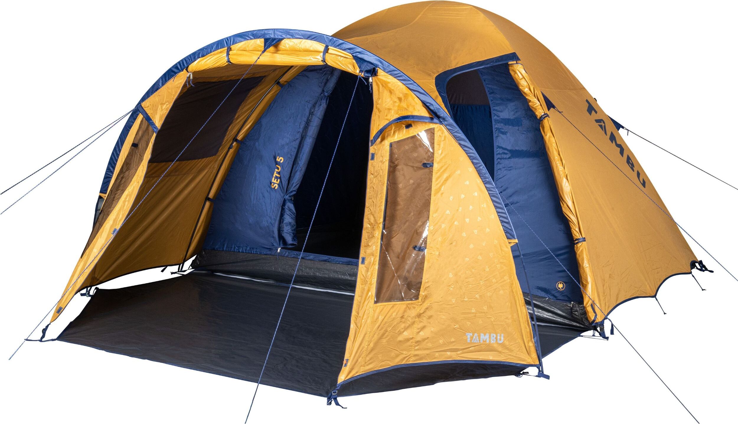 TAMBU Outdoor Camping Zelt für 4-5 Personen nachhaltiges Kuppelzelt wasserdicht aus recyceltem Material mit großem Vorraum