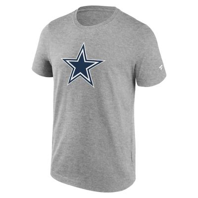 T-Shirt FANATICS "Fanatics T-Shirt Dallas Cowboys Primary Logo Graphic", Damen, Gr. M, grau, 100% Baumwolle, Shirts T-Shirt