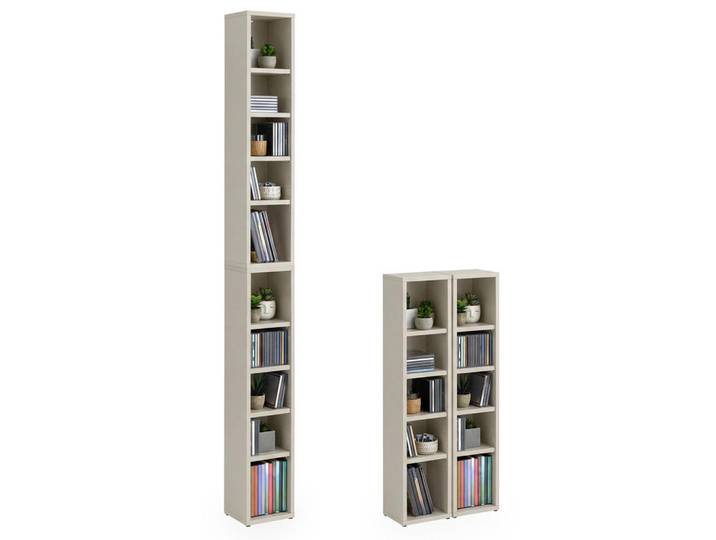 CARO-Möbel CD DVD Regal Chart Kaschmir, Mode, 20x186x17 cm, Wohnzimmer, TV Möbel, CD-Regale