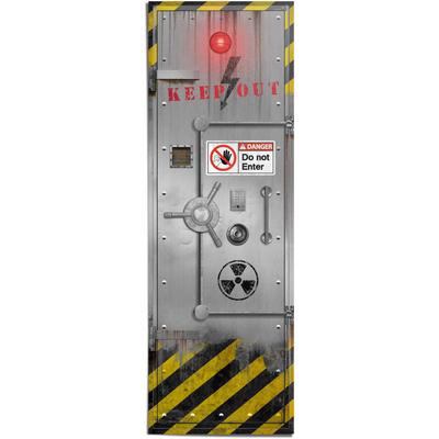 Poster REINDERS "Tresortür Auf eigenes Risiko", bunt (farbe bild(er): mehrfarbig), B:53cm H:158cm, Papier, Bilder, Poster