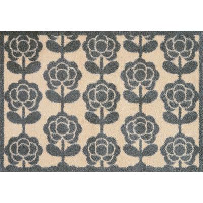 Fußmatte TURTLE MAT "Pop Flowers Neutral", bunt, B:60cm H:9mm L:85cm, Baumwolle, Teppiche, Fußmatte