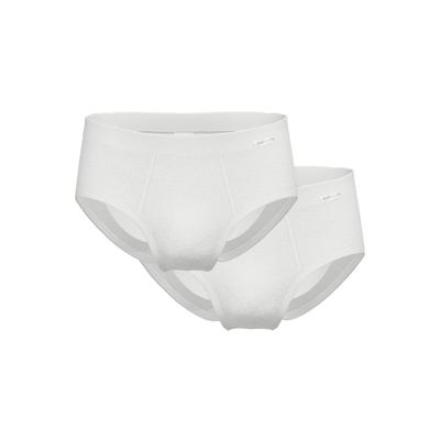 Slip AMMANN "Slip Slips Doppelripp 2er Pack", Herren, Gr. L, weiß, Obermaterial: 100% Baumwolle CO., Unterhosen Slip