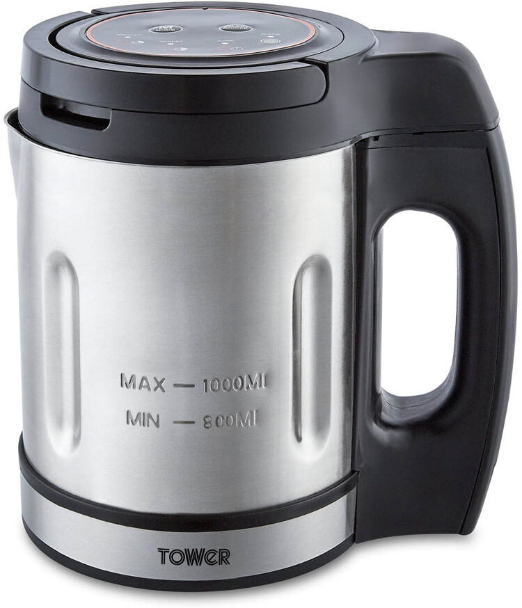 Tower Stainless Steel Soup & Smoothie Maker with LED Control Panel, 1L Stainless Steel 35.19ml