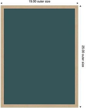 Amanti Art Deep Teal Canvas Magnetic Board, Emery Framed Memo Board