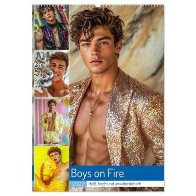 Boys on Fire (Wandkalender 2027 DIN A2 hoch), CALVENDO Monatskalender