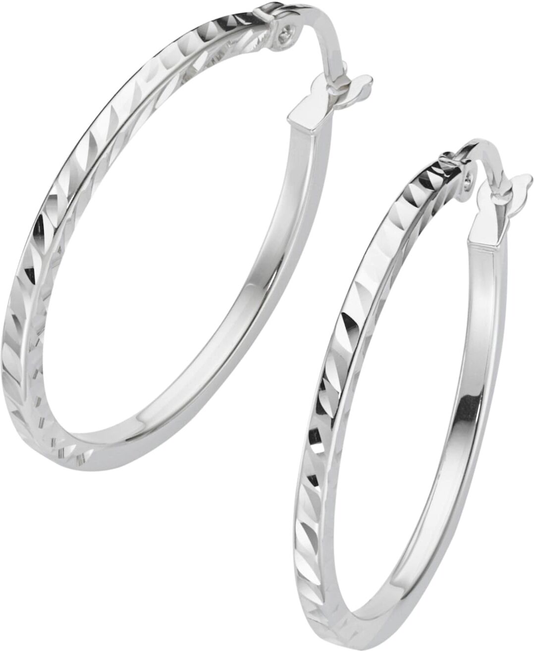 Paar Creolen LADY, silber (silber 925), Ohrringe, Damen, Paar Creolen