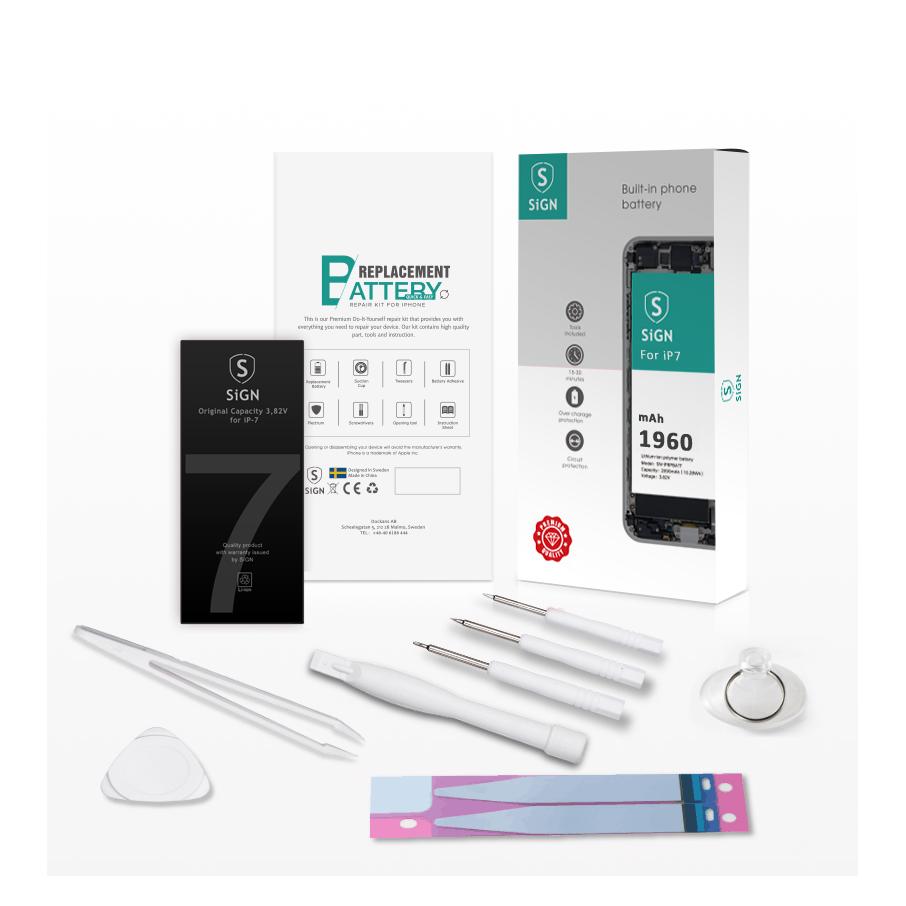 SIGN Complete Kit for Battery Change on iPhone 7 (SN-IP7BATT)