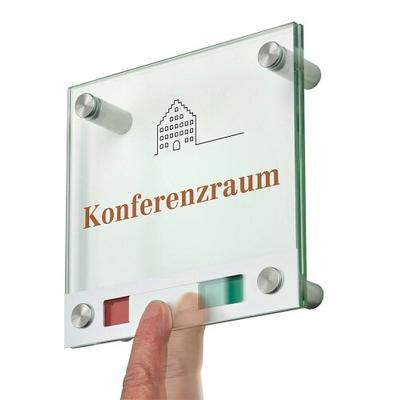 GALERIE Türschild, Format: 150x150 mm + 4 Halter i7326