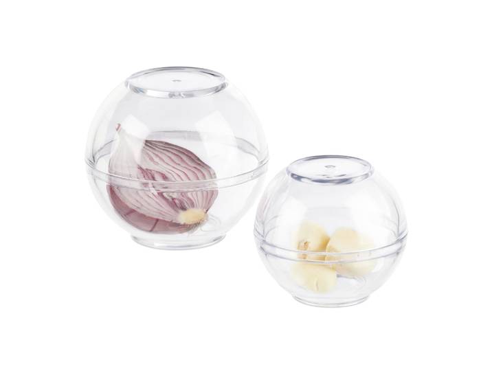 Zwiebeldose transparent 2er-Set Transparent