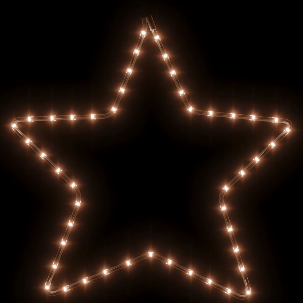 vidaXL Figures d'étoiles de Noël avec 48 LED 3 pcs Blanc chaud 56 cm