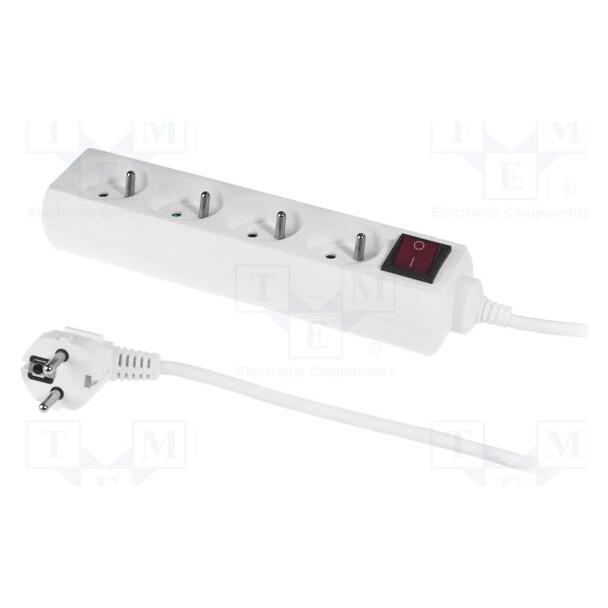 Plastrol Steckdosenleiste 4 Steckdosen 1,5 m weiss (PS-470WS (4x, Typ 13, 1.50 m) (PS-470WS/1,5)