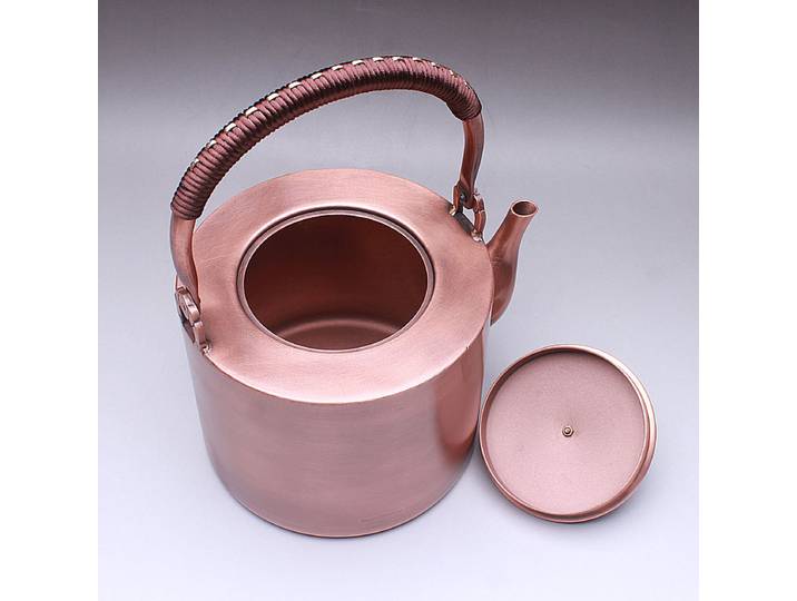 Théière en cuivre de grande capacité 2L, bouilloire domestique