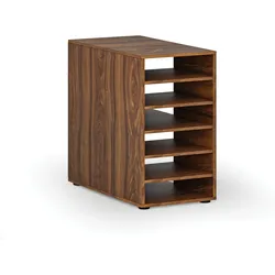 Beistell-Regalschrank für Werkbank PRIMO WOOD, rechts, Nussbaum