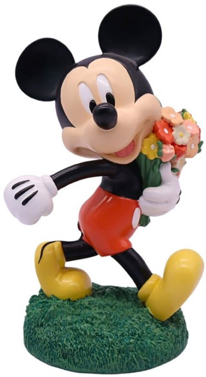 Disney Home 3D Statue Mickey Mouse met bloemen voor volwassenen