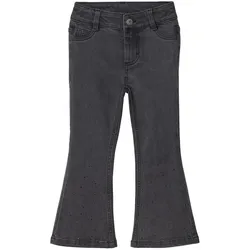 Tchibo - Kinder Flared Jeans mit Strasssteinen – Fit »Emma« - Gr. 98 - grau