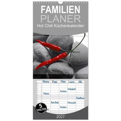 Familienplaner 2027 - Hot Chili Küchen Kalender mit 5 Spalten (Wandkalender, 21 x 45 cm) CALVENDO
