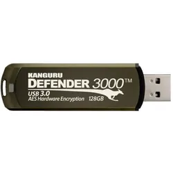 iStorage 64GB Kanguru Defender 3000 (64 GB, USB-A), USB Stick, Gold, Braun