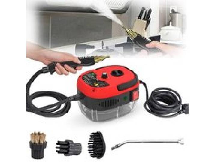 Nettoyeur vapeur haute température portable 2 500 W pour voiture nettoyeur vapeur haute température（Rouge）