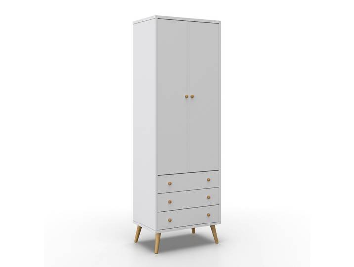 Drehtürenschrank Ludo Weiß ca. 60x180x40 cm