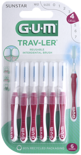 Gum Trav-Ler 1612 Scovolino Interdentale 1.4 mm 6 Pezzi