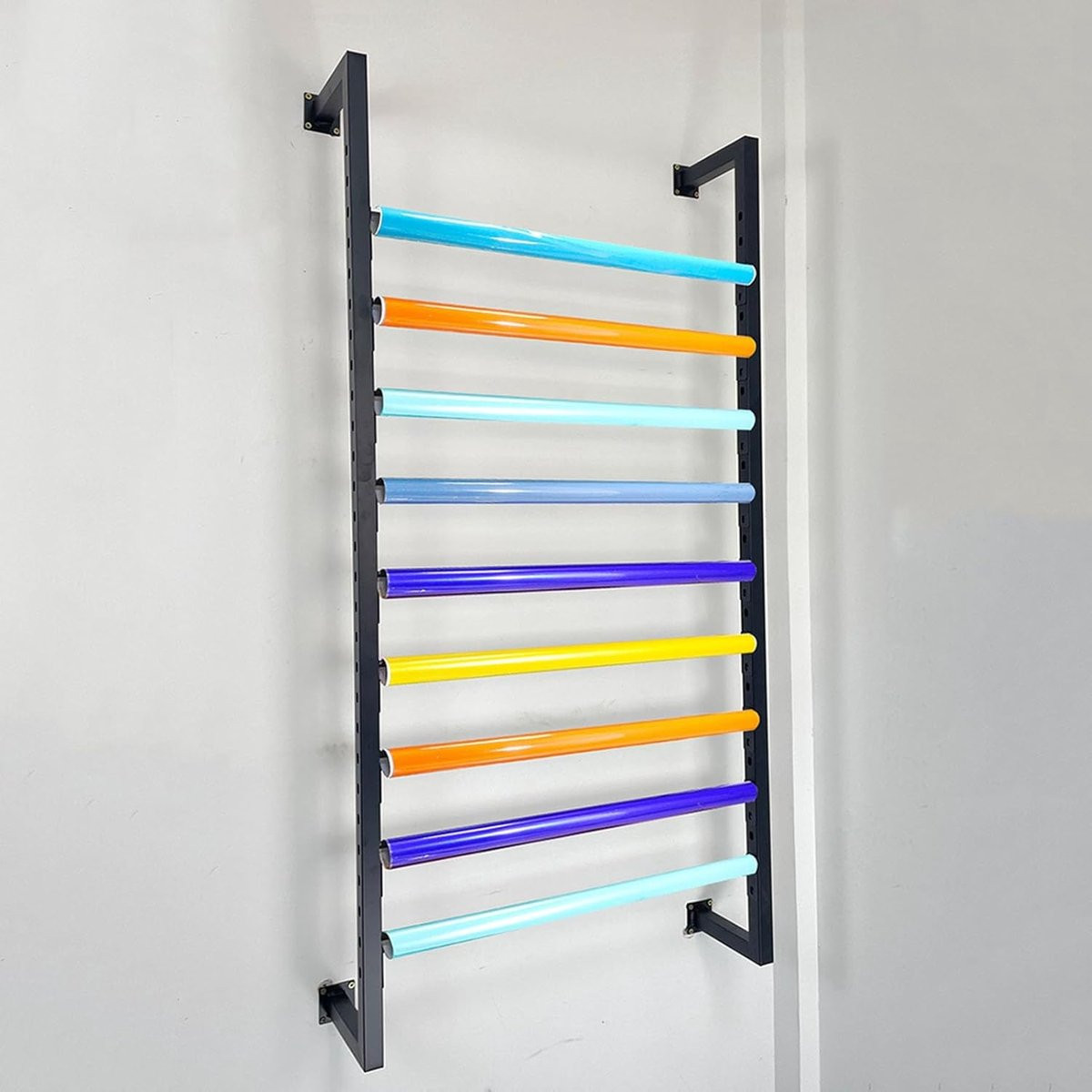Zwart Stoffen Rol Opbergrek met Vinyl Houder voor Wandmontage, Breedte: 30 cm