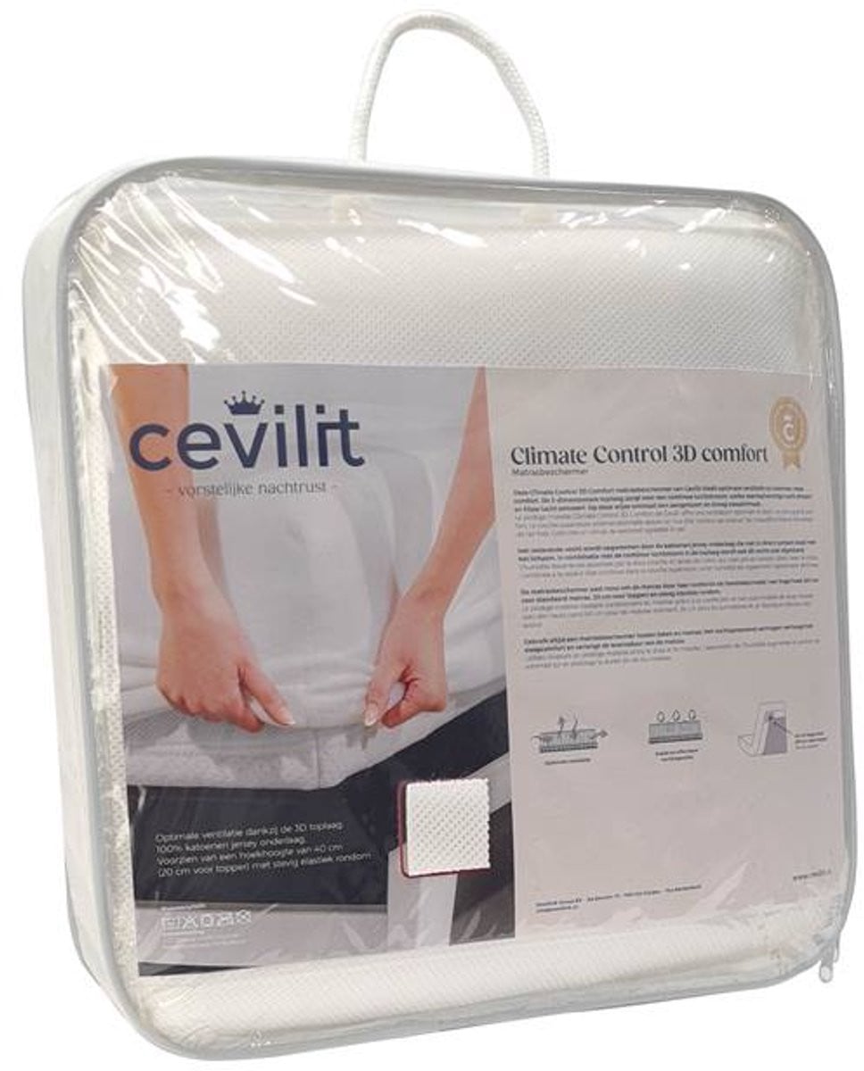 Cevilit Climate Control 3D Comfort Splittopper Hoeslaken - Wit - 180x200 cm