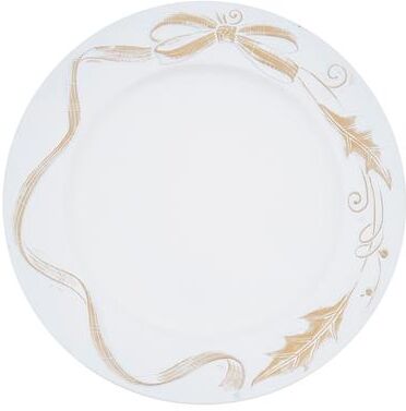 Saro "Decorative Charger Plates, Set of 4 - Embossed Ribbon and Scroll Design for Dining Table - 13"""