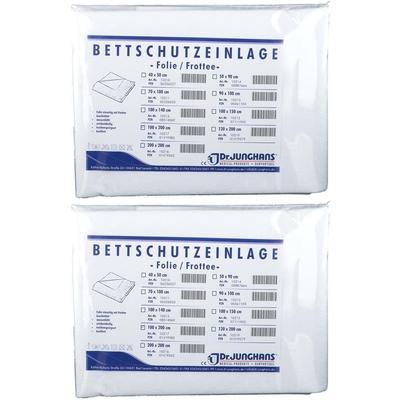Bettschutzeinlage Folie Frottee 100x200 cm 2x 2x1 St