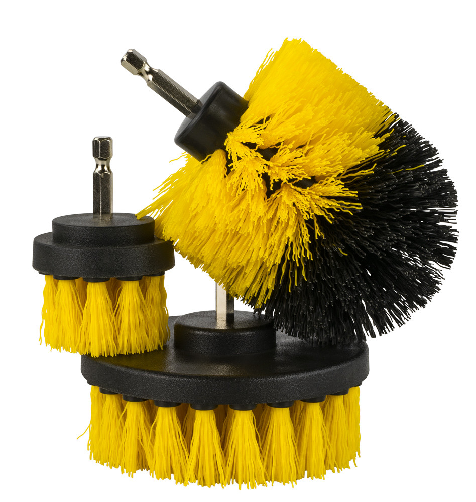 Set van 3 universele borstels voor het reinigen van boormachines