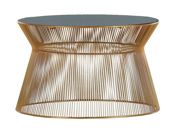 Landscape Couchtisch CRISS & CROSS, gold, Metall