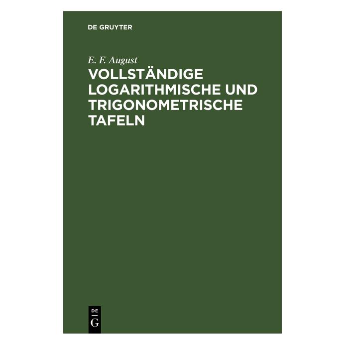 De Gruyter August:Vollständige logarithmische und (67775899)