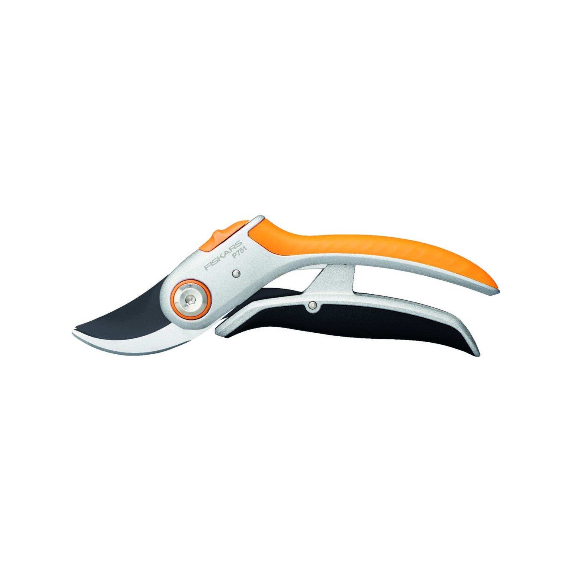 Fiskars Bypass Gartenschere Metall (P751) Plus PowerLever (1057172)