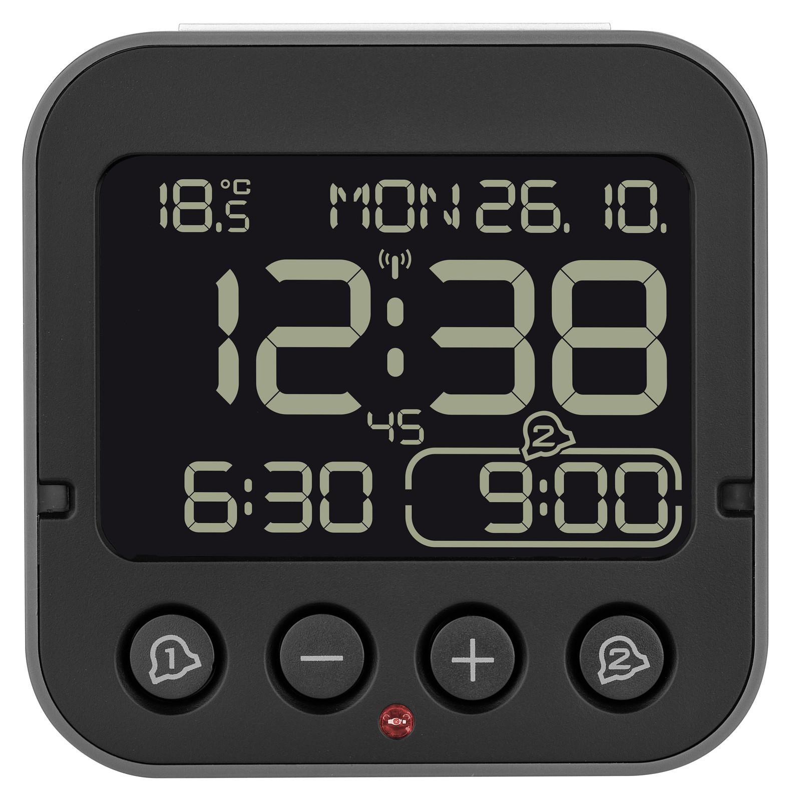 TFA Dostmann BINGO 2.0 digitale radio wekker zwart TFA 60.2552.01