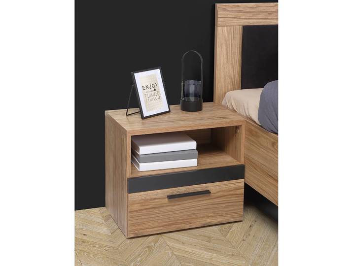 Nachtkommode Franken 50 x 45 x 34cm Schwarz/Braun