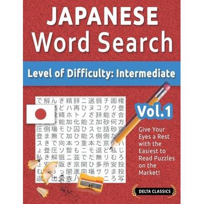 JAPANESE WORD SEARCH - LEVEL OF DIFFICULTY, Taschenbuch von Delta Classics, Linguas Classics