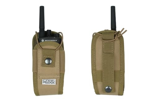 Caseroxx Mobiele telefoontas en radiohoes met Molle-systeem, beige