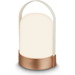 Briloner, Tischlampe, ASA BIG Akku LED Tischleuchte - Bronze metallic, Altweiss