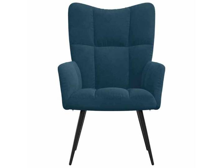 Stable&Durable - Bleu - Siège 1 personne - Chaise de relaxation Bleu Velours - Fauteuil scandinave de relaxation HS370598426