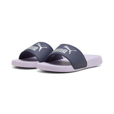 Badesandale PUMA "POPCAT 20 BX", Damen, Gr. 42, Textil, lila (inky depths, puma silber, light lavender), Synthetik, unifarben, Schuhe, für Strand, Pool und Freizeit, mit weichem Textil-Innenmaterial