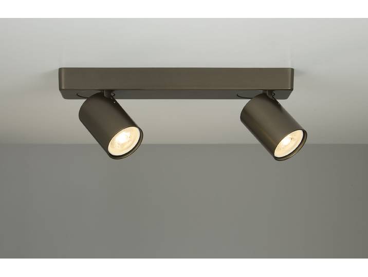 Plafondlamp Moon 2 rechthoekig brons Lyora - 510920