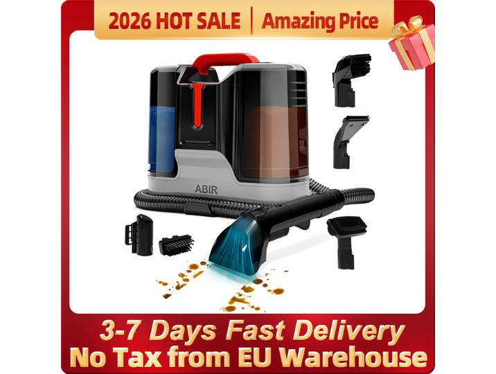 (code promo: EU6006) Aspirateur à main sans fil ABIR VC203, 19500Pa, détection intelligente de la poussière, indicateur intelligent RVB, port de charge magnétique, faible bruit, idéal pour le