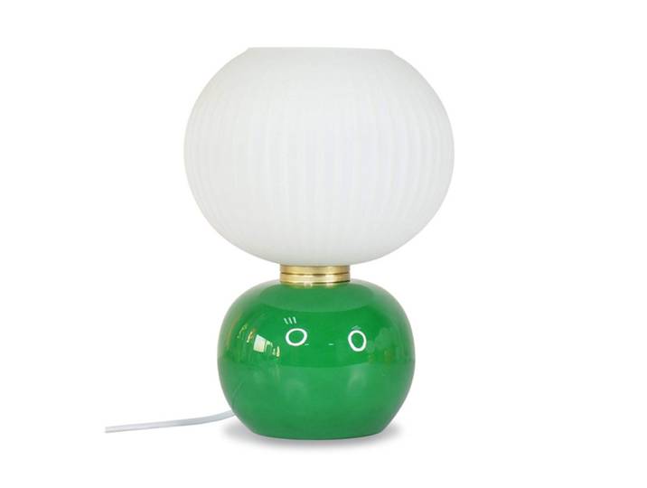 Lampe de chevet en verre vert