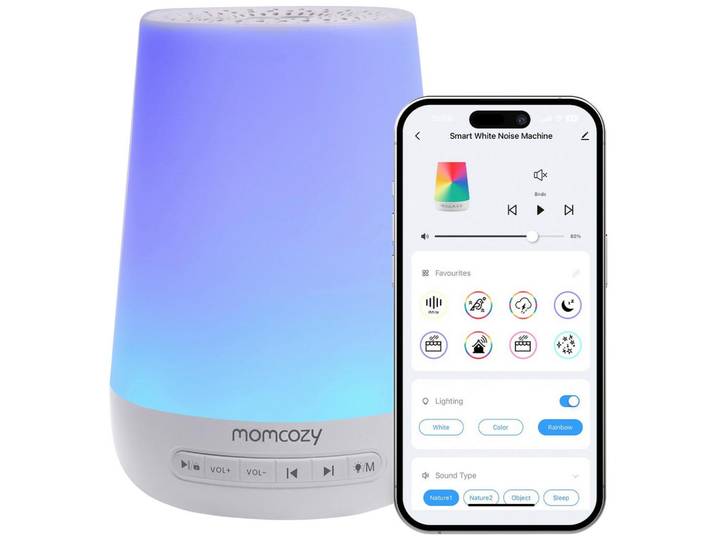 Momcozy Kinder-Nachtlicht, Weiß, 14.8x34x11 cm, Farbwechsler, Smartphone-Steuerung, Lampen & Leuchten, Innenbeleuchtung, Kinderzimmerlampen