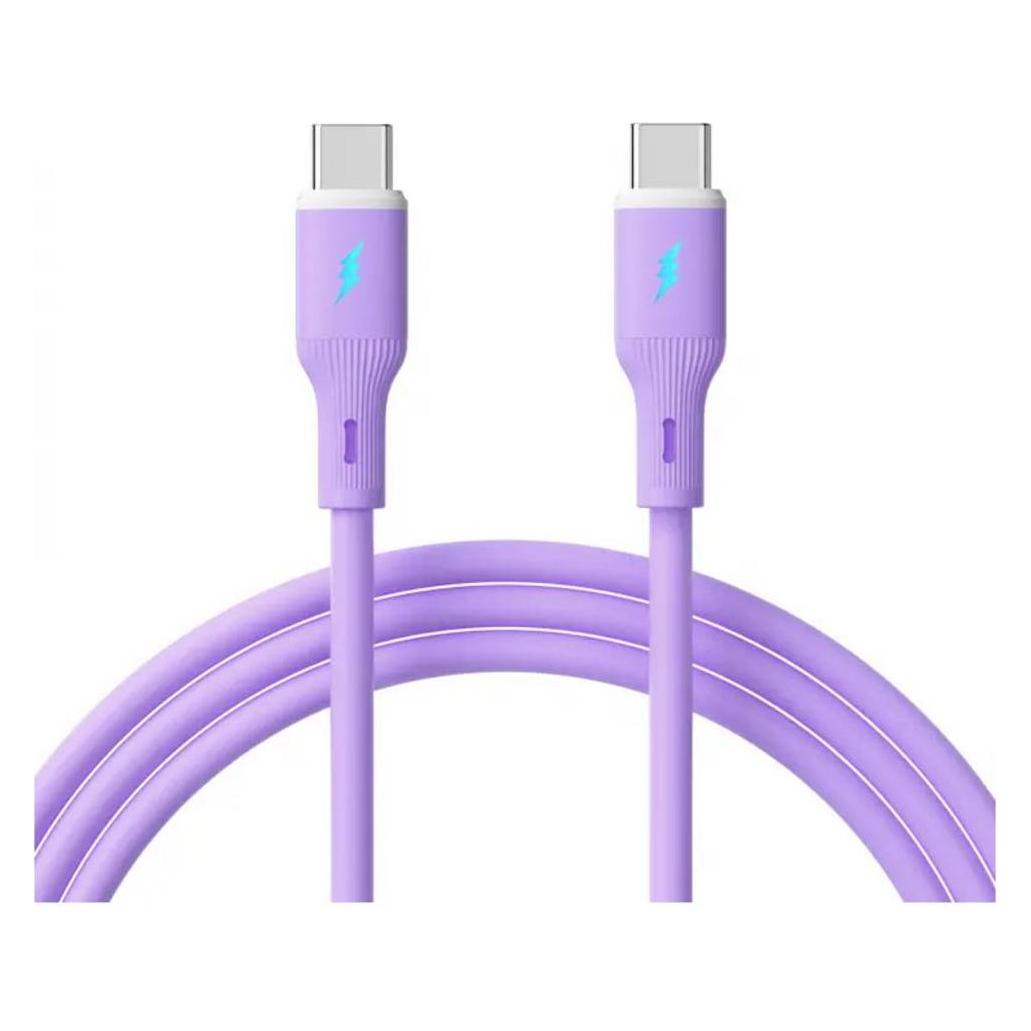 Akyga USB-Kabel USB-C Stecker, USB-C Stecker 1 m Violett AK-USB-70 (1 m, USB 2.0, 60 W) (AK-USB-70)