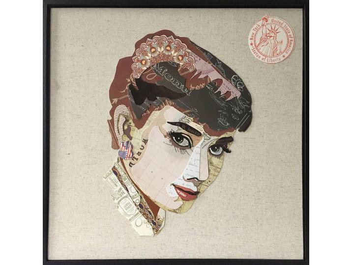 Wandbild KAYOOM Actress , bunt (farbe bild(er): bunt), B:52cm H:52cm T:2,5cm, Leinen, Pappe, Bilder, Wandbild, 52cm x 52cm