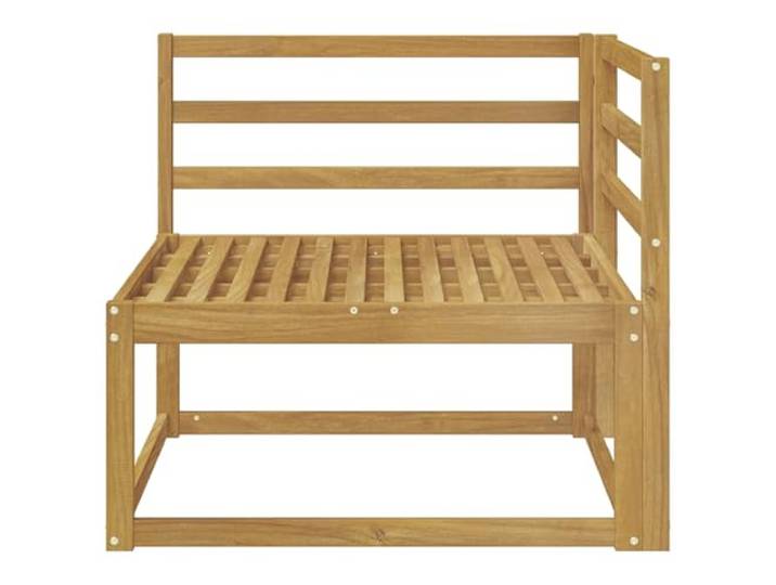 KTHLBRH Ecksofa für den Außenbereich, weiß, 83 x 83 x 73 cm Massives Akazienholz, modulares Design, Latten für schnelles Trocknen, pflegeleicht