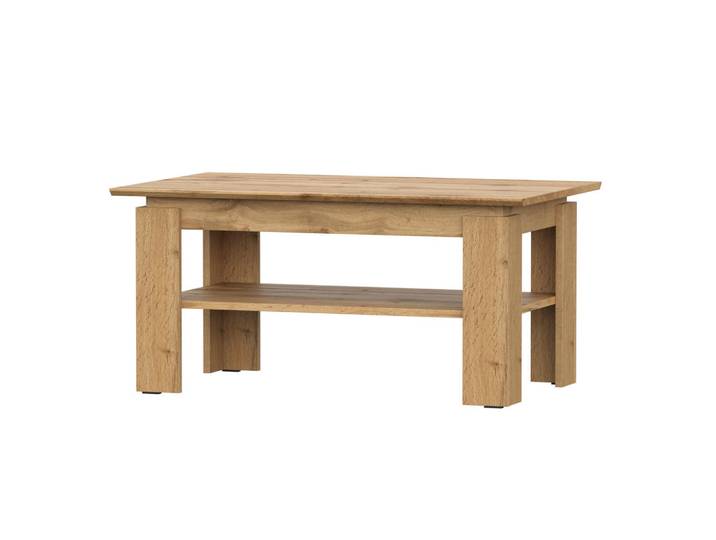 Komodee Couchtisch Sola Sto2 Zusätzliches Regal Eiche Wotan, Kunststoff, 1 Fächer, 90x43x55 cm, Wohnzimmer, Wohnzimmertische, Couchtische